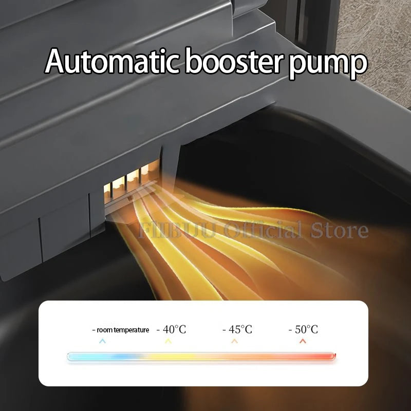 Verlängerte One-Piece Smart Bidet-Toilette Eingebauter Wassertank Unabhängig vom Wasserdruck Display Warmwasser Fußsensor