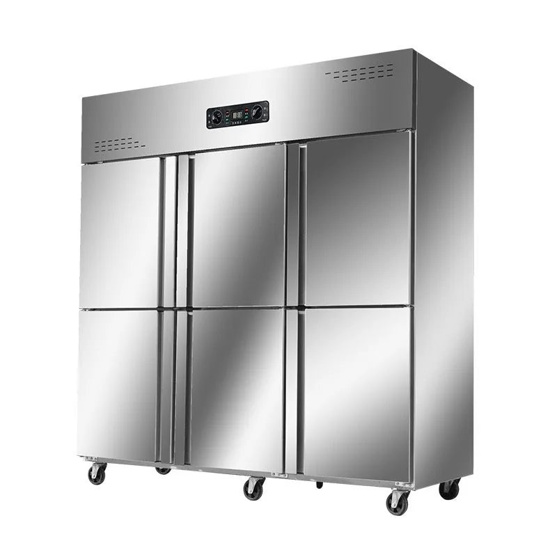 Réfrigérateur Congélateur Commercial 4 Portes - Grand Stockage Vertical Réfrigéré à Air pour Aliments Surgelés, pour Cuisine de Restaurant