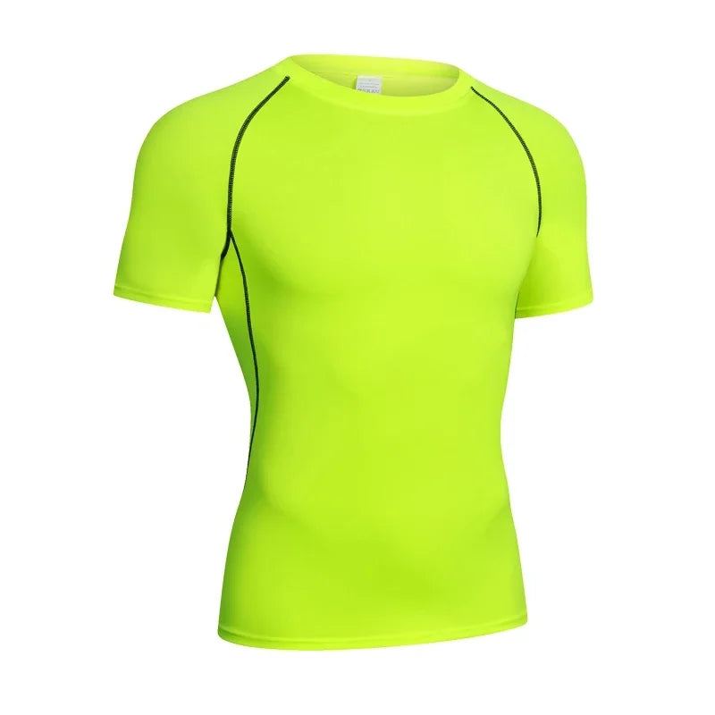 Sport T-Shirt Herren Kompressions Laufshirt Elastisches Langarm Fitness Sport-Top Gym Workout Unterhemd Sportbekleidung