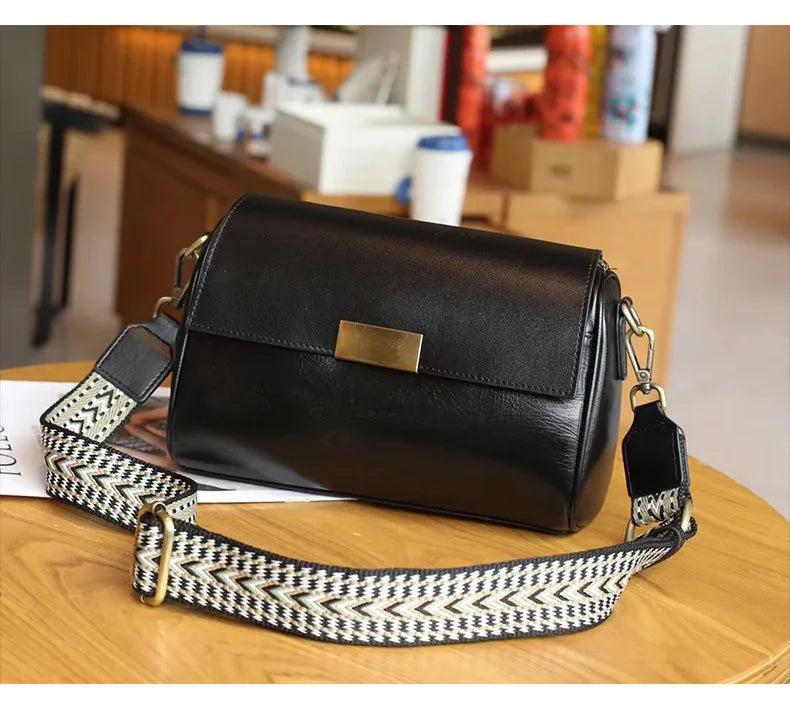 Vielseitige Damen-Umhängetasche aus Rindsleder, Damen-Crossbody-Tasche, Neu 2025, pflanzlich gegerbtes Oberleder, lässige Messenger-Handtasche