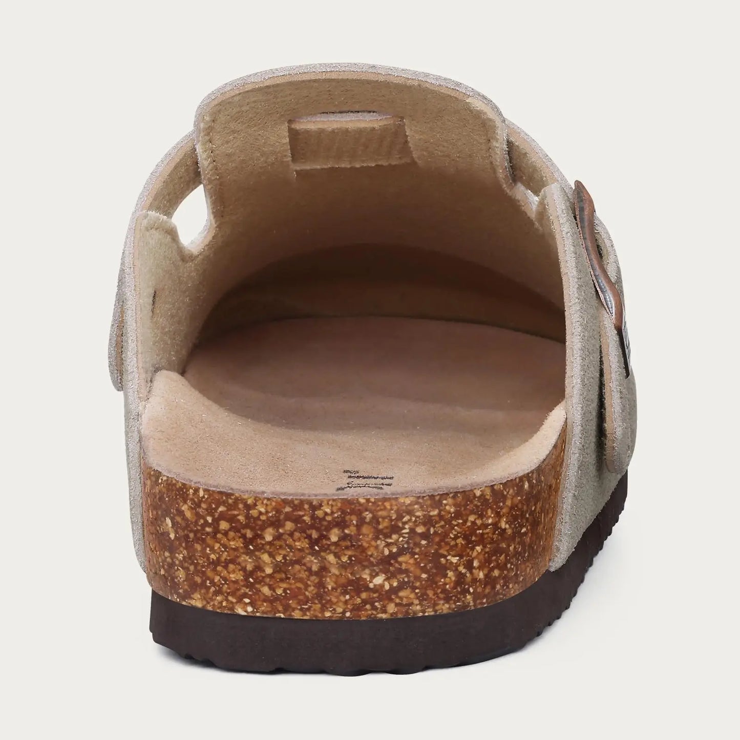 KIDMI Wildleder-Clogs für Damen Herren Pantoletten Korkfußbett Sandalen mit Fußgewölbestütze Modische rutschfeste Outdoor-Strandschuhe Hausschuhe