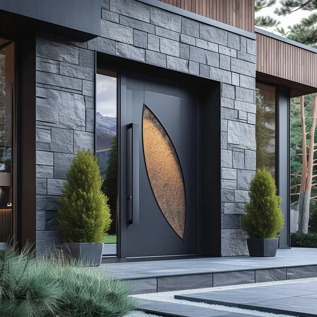 Simple Design Villa Entry Exterior Doors Hurricane Impact Revolving Doors Fire Proof Luxury Entrance Doors Residential Security