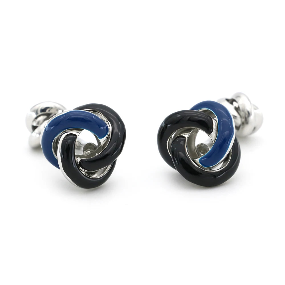 iGame Boutons de manchette nœud de mode en laiton de qualité design boule tressée pour mariage homme