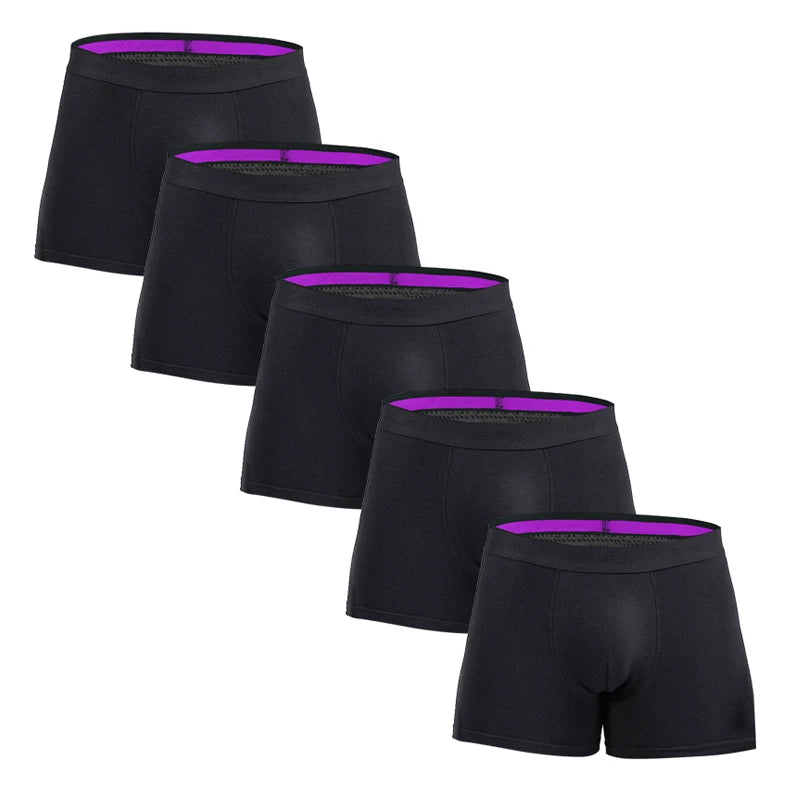 5 Stück Herren Slips Baumwolle Boxer Sexy Herren Boxershorts Unterwäsche Shorts Lose Herren Boxershorts Set Familienunterwäsche Marken