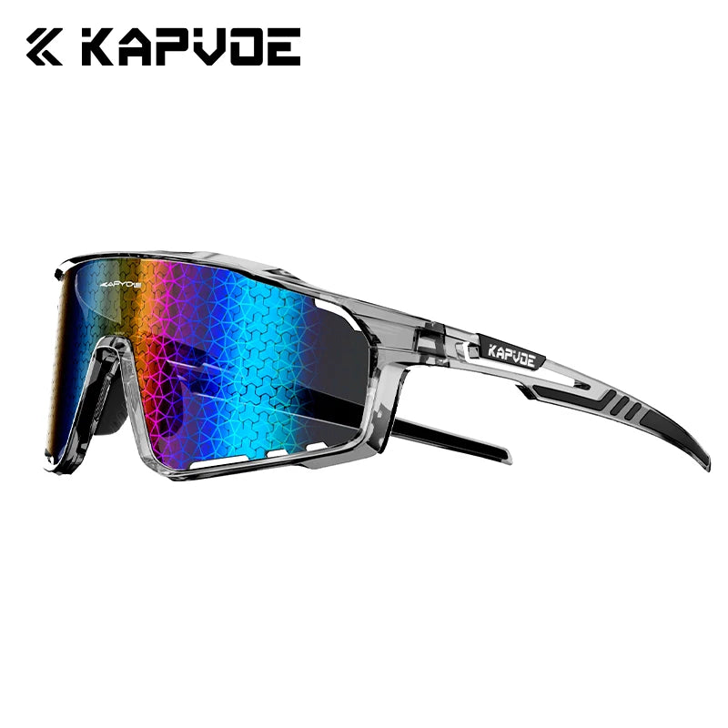 KAPVOE Nouvelle Technologie Nano Lentilles Lunettes de Cyclisme Lunettes de Soleil Sportives de Plein Air Vélo Hommes Femmes VTT Bicyclette UV400 Lunettes