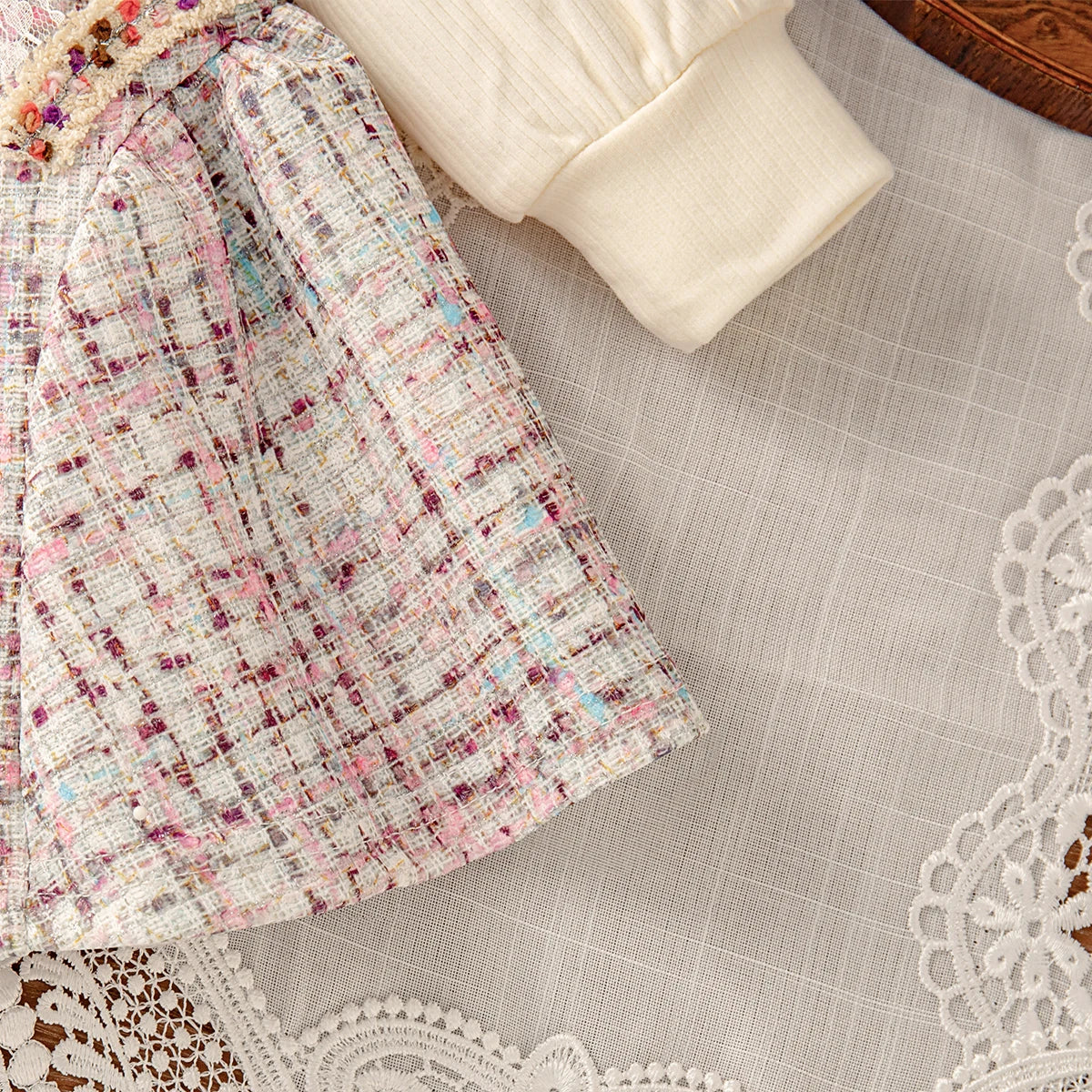 Frühling Und Herbst Neu Schleife Langarm Baby Mädchen Kleid, Prinzessin Stil Kinderkleidung Für Babys Im Alter Von 9 Monaten Bis 3 Jahren