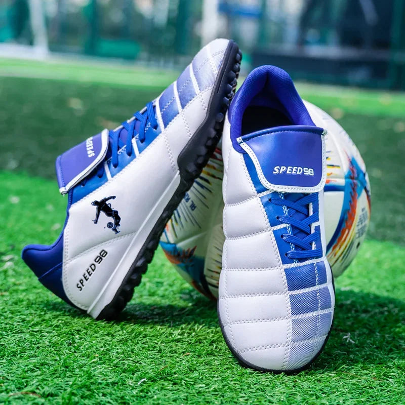 Chaussures de football homme crampons FG/TF, respirantes, professionnelles, pour gazon, antidérapantes, à crampons longs, pour entraînement adulte en futsal