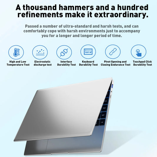 LENO 14.1" Laptop Windows 11 16GB RAM 2TB SSD Intel N3700 Ultra Slim Notebook Gamer 1920*1080 Display Office Studiencomputer PC