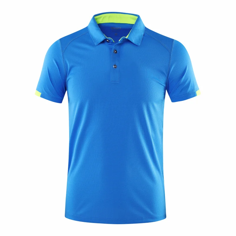 Schnell trocknendes Kurzarm-POLOSHIRT Für Outdoor-Sport und Fitness Atmungsaktives und kühles Mesh-Revers-Oberteil