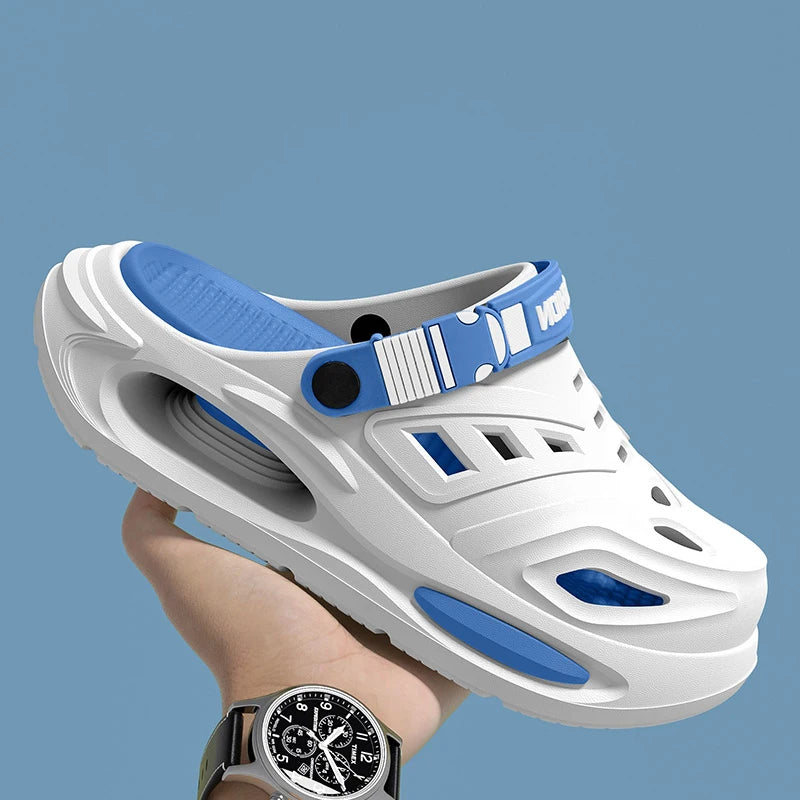 Smile Höhlenschuhe für Herren und Damen mit herausnehmbaren Einlegesohlen Rutschfeste, gepolsterte, verdickte weiche Hausschuhe Modische atmungsaktive Sandalen
