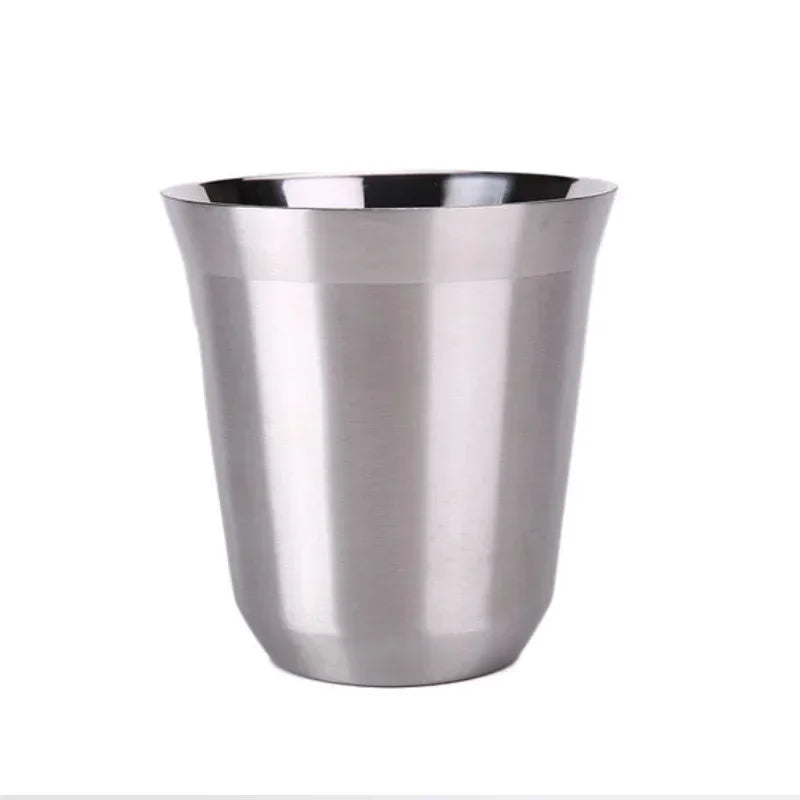 Tasses à espresso 80 ML/160 ML en acier inoxydable 304, tasses à café isothermes à double paroi, lavables au lave-vaisselle, tasses de petite capacité