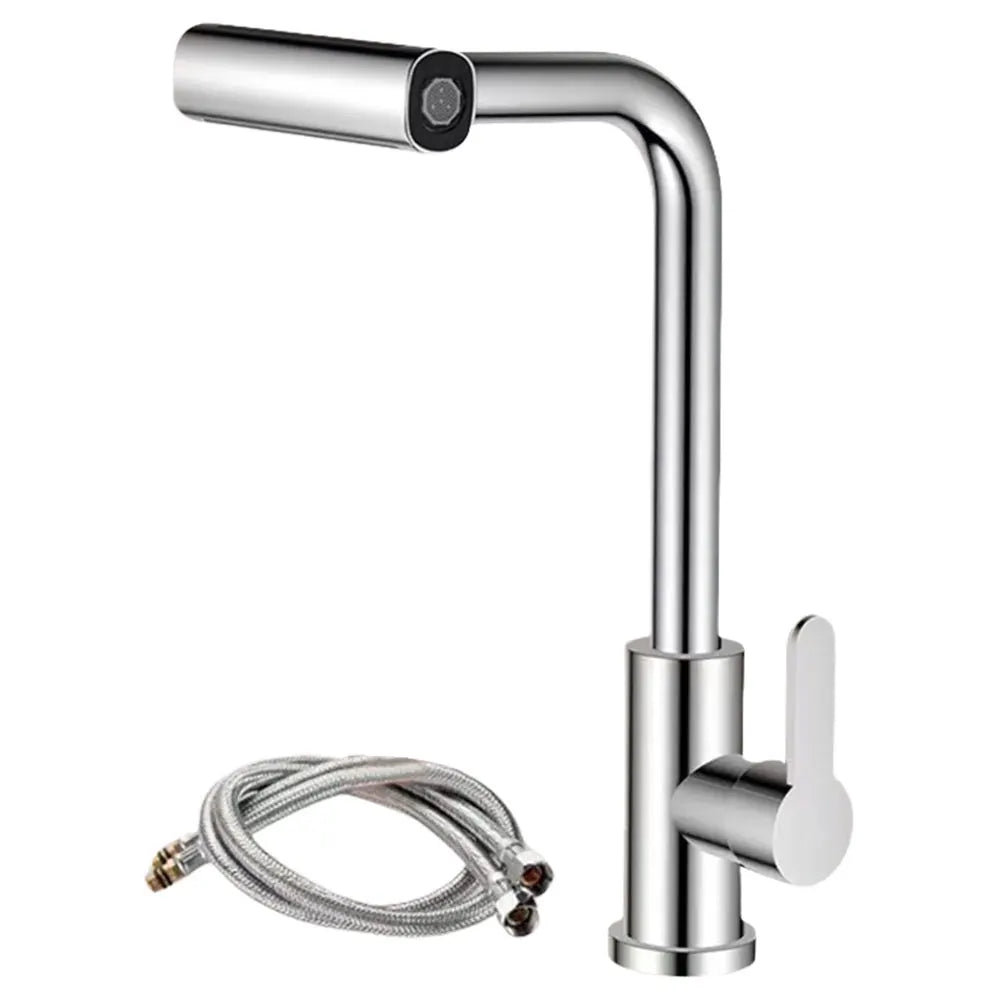 Edelstahl-Küchenarmatur, Warm- und Kaltwasser-Mischbatterie, Küchenarmatur mit 4 Strahlarten (geeignet für Bauernküchen, Wohnmobile, Waschküchen