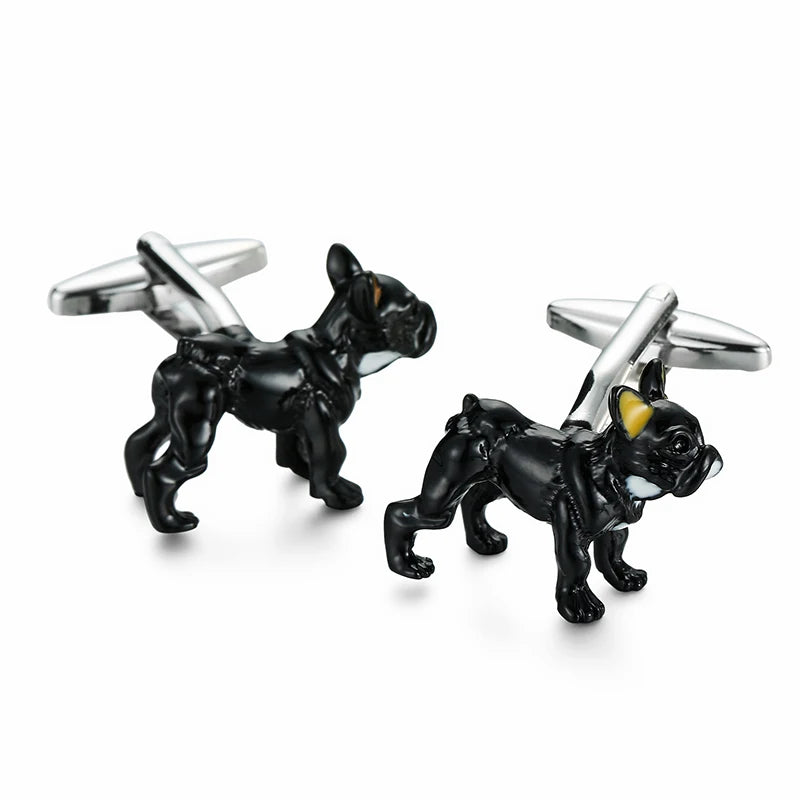 Klassische französische Herrenhemden Manschettenknöpfe, niedliche Tiere, Schmetterling, Schildkröte, Hund, Hufeisen, Manschettenknöpfe, Business-Anzug, Accessoires, Schmuck