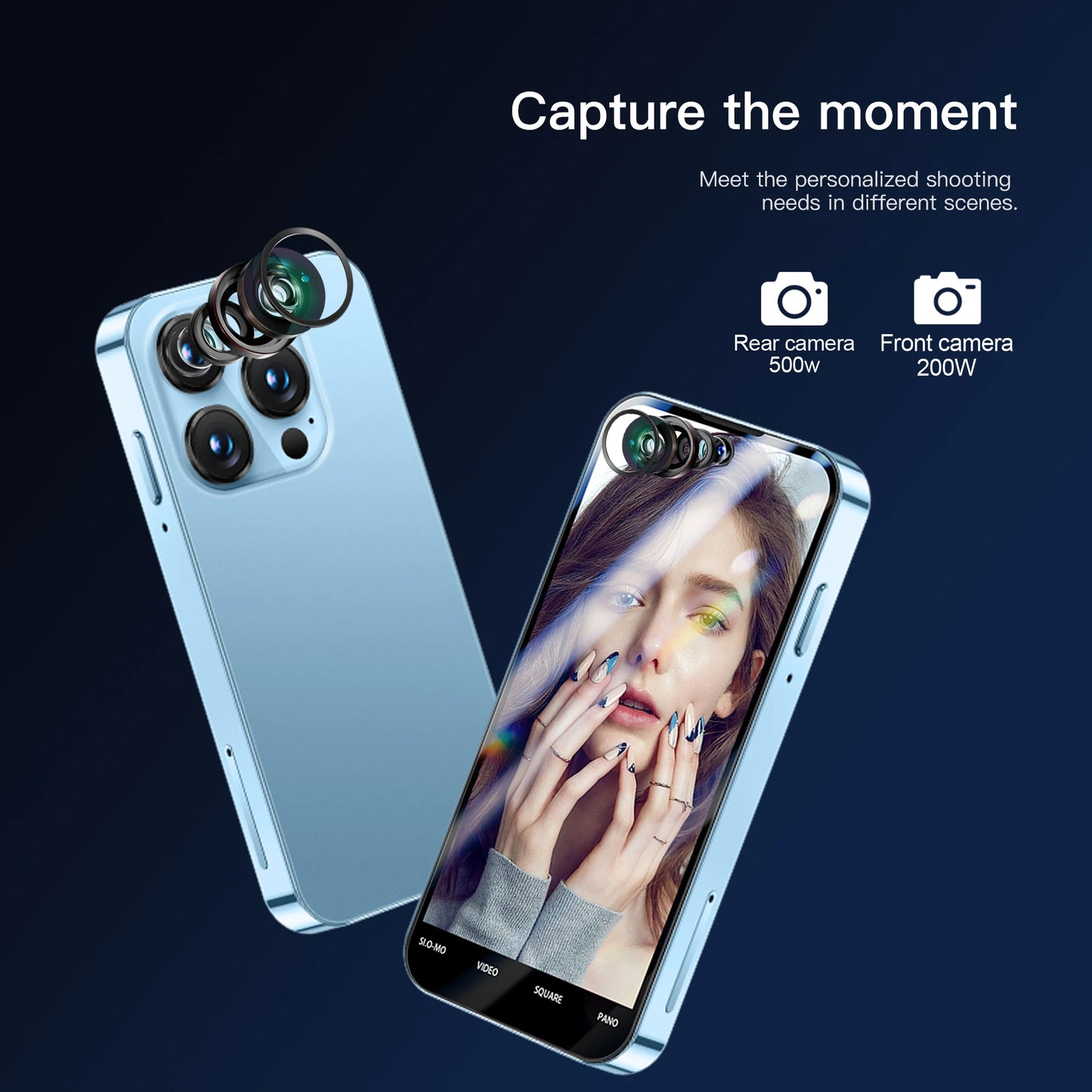 SERVO 19PRO Android Mini Smartphone 4G Cellular 6GB+128GB 3.88" HD Display Face Unlock 2 SIM Small Mobile Phones GPS Play Store
