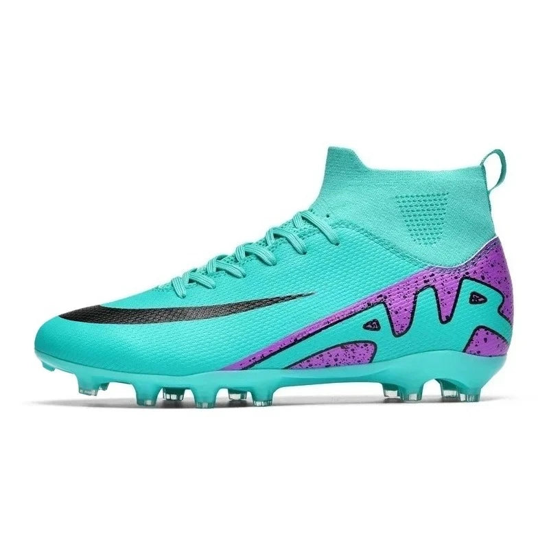 Chaussures de football roses tendance pour hommes Chaussures de football professionnelles légères Chaussettes de football pour hommes Chaussures de football d'extérieur antidérapantes Baskets de football originales