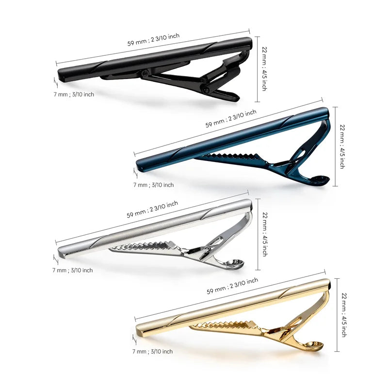 Pince à Cravate Minimaliste Pour Homme Pince à Cravate Pour Chemise Homme Boîte Cadeau Fête Professionnel Bijoux Boutons De Manchette Homme Luxe Avocat Mode Homme