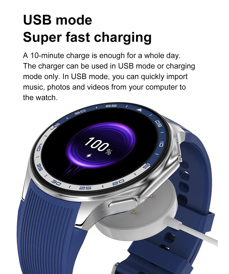 OPPO DT Watch X Montre Connectée Bluetooth avec Appel, 4 Go de Mémoire, Enregistrement, Lecture MP3+MP4, Son Surround Visuel 3D, Smartwatches Homme 2025 Nouveau