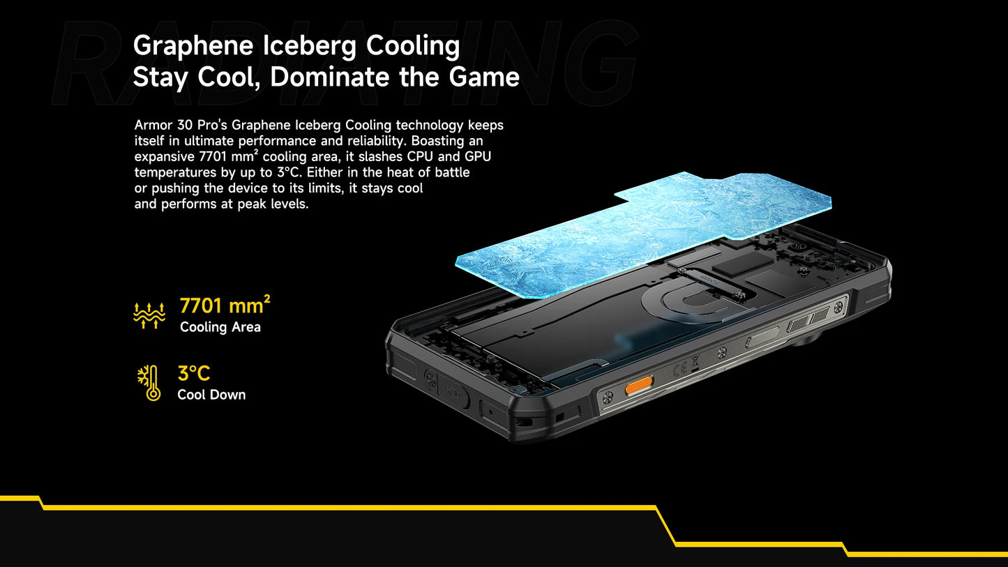 Ulefone Armor 30 Pro 5G Outdoor-Smartphone Android 14 6,95" 120Hz 32GB+512GB 12800mAh Nachtkamera 64MP NFC