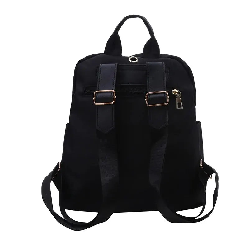Sacs à dos simples grande capacité nouveau sac de voyage noir pour femmes sac à dos étudiant Harajuku solide unisexe sacs Streetwear