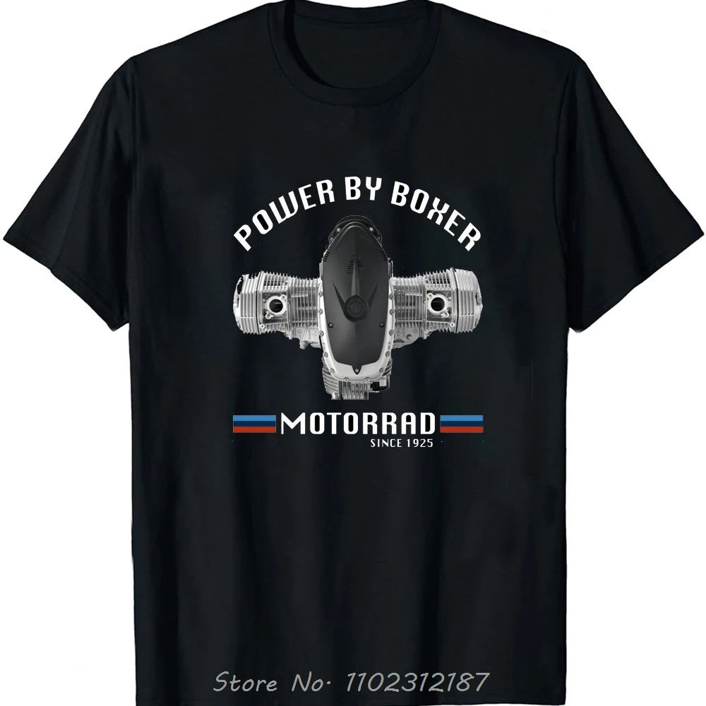 T-shirt décontracté en coton pour homme, motif moteur Boxer R1200gs 1200 Gs R Adventure R1200rt Rt R R1200r, hauts de fitness à col rond