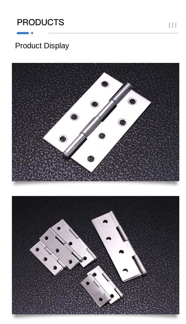 Zubehör 304 Edelstahl Flache Tür Dickes Hochwertiges Scharnier 1/1.5/2/2.5/3/4 Zoll 2 Stück Türbandscharniere Möbelbeschläge