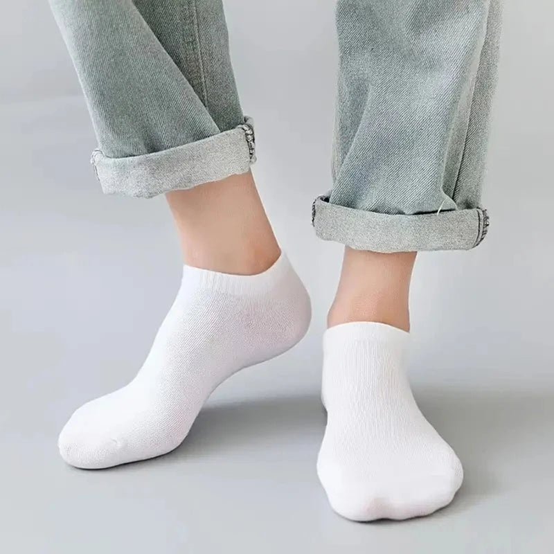 10/20/30Pairs Socks Men Women Boat Socks Thin Breathable Comfy Sweat-absorbing Ankle Socks Unisex Casual Plain Color Short Socks