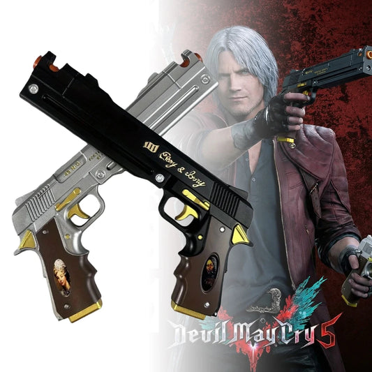 15inch PU Dante Pistol Devil May Cry 4 Ebony Ivory Anime Cosplay Prop DMC Gun Real Japanese Katana Original Pistol Gun Toy Gift