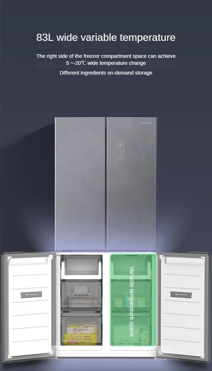 Factory OEM Commercial 4-Door Refrigerator with Bottom Freezer - Bulk Supply for Business & Home Use