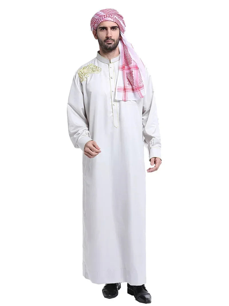 Eid Ramadan Arab Robe Men Saudi Caftan Jubba Thobe Kaftan Middle East Islam Clothes Muslim Abaya Dubai Dress Djellaba Dishdasha