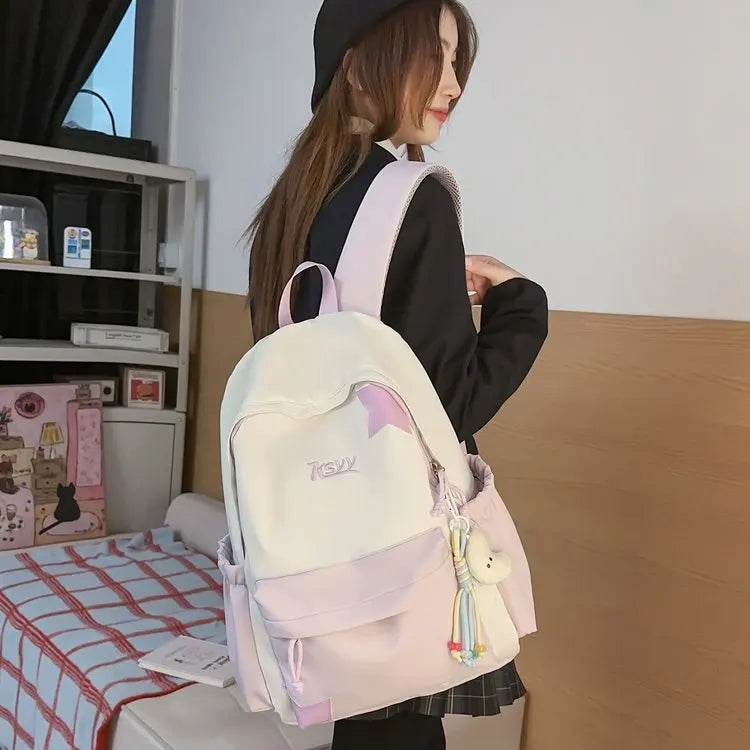 Nouveau Sac à Dos de Collège Imperméable pour Femme, Grande Capacité, Sacs d'École Tendance pour Ordinateur Portable, Joli Sac de Voyage pour Fille, Cool