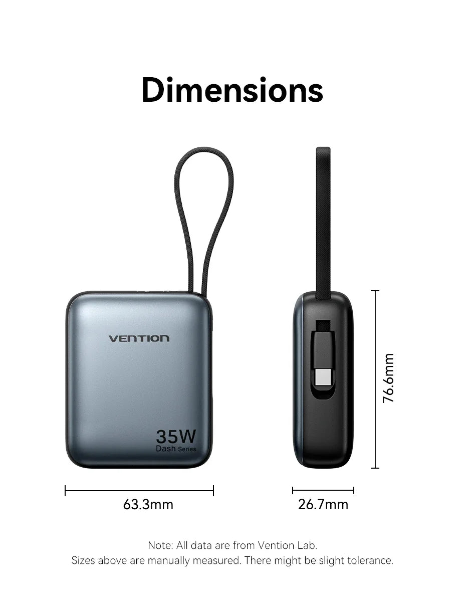 Vention CCC 10000mAh 35W Power Bank Schnelles Laden Tragbare Mini 3C PowerBank für iPhone 17 Xiaomi Externe Ersatzbatterie Ladegerät