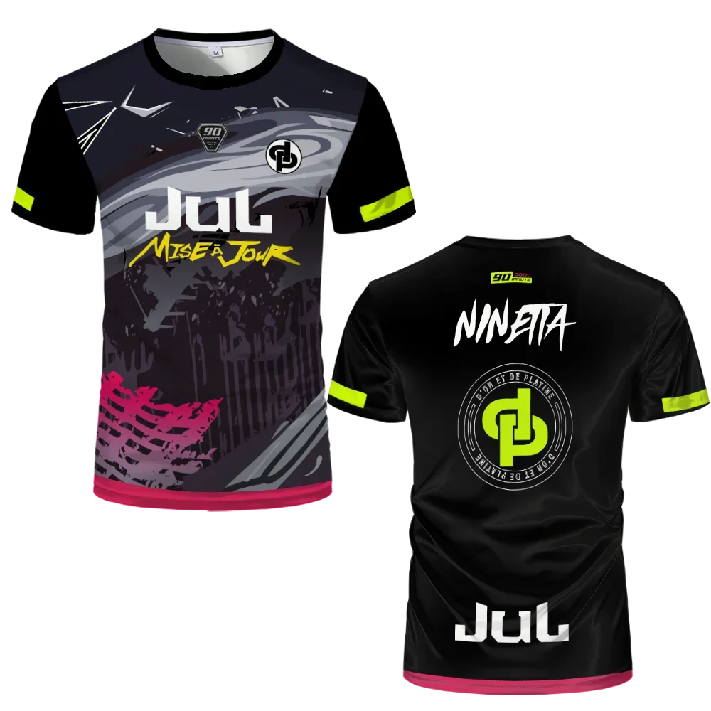 90 Minutes Series MM9 JUL Football Shirt Men's Summer Outdoor Sports Quick-drying Jersey Oversized Fitness Training T-shirt