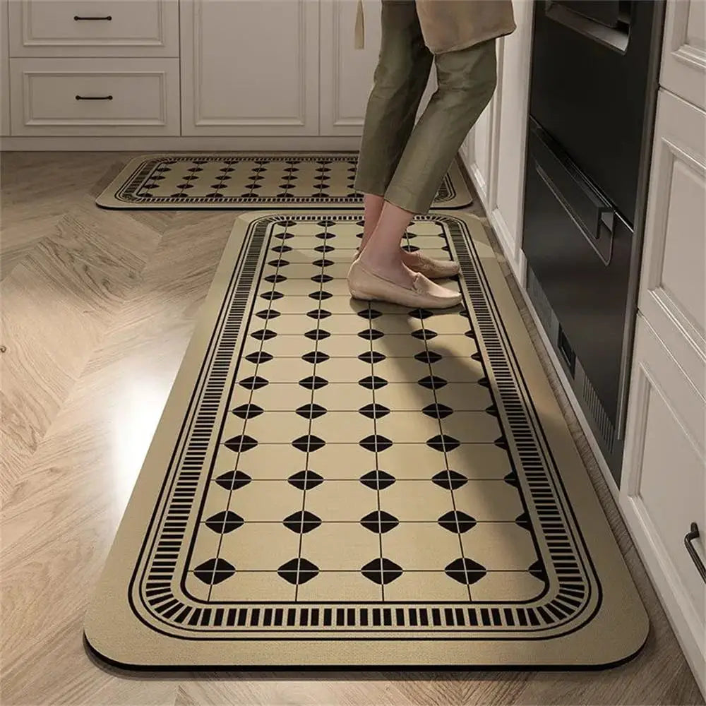 1 TAPIS de sol de cuisine imperméable, antidérapant, anti-saleté Tapis de pied Tapis de sol domestique Tapis long en velours cristal Tapis de porte 바닥 깔개