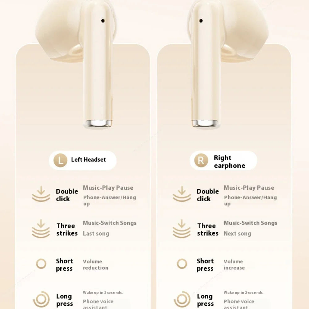 True Wireless In-Ear Headphones Balanced Armature Sleek Design Comfortable Fit Premium Sound Gaming Earphones for Sport