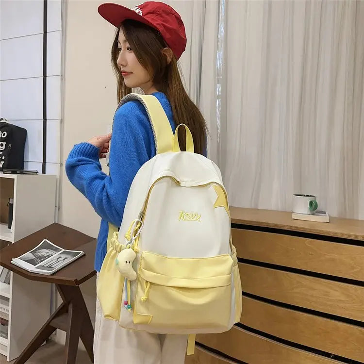 Nouveau Sac à Dos de Collège Imperméable pour Femme, Grande Capacité, Sacs d'École Tendance pour Ordinateur Portable, Joli Sac de Voyage pour Fille, Cool