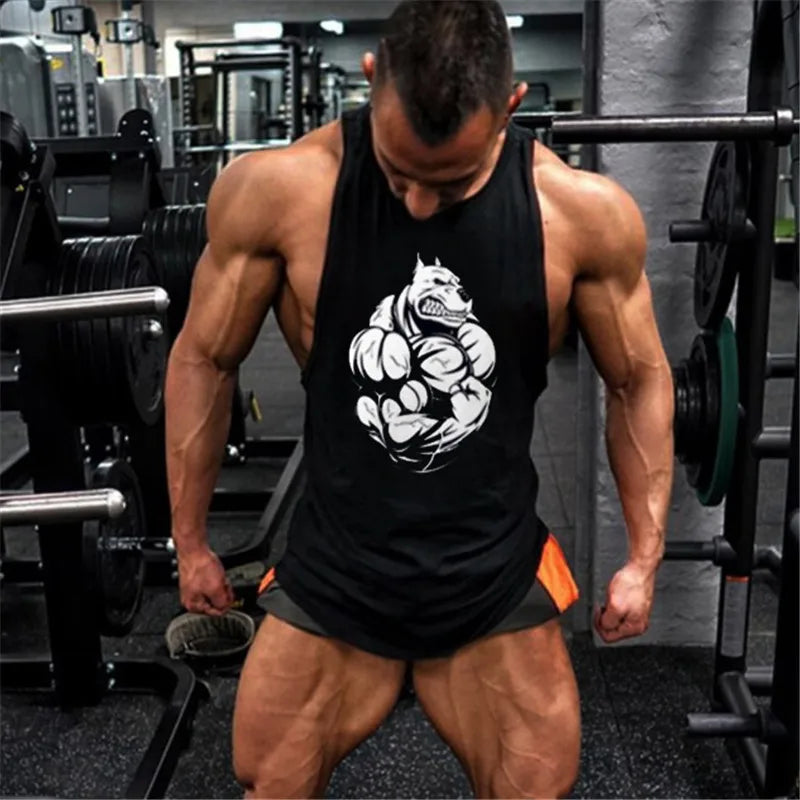 Débardeur de sport sans manches pour homme - Maillot de corps pour homme - Haut de sport pour homme - Vêtement de sport - Haut de sport stringer