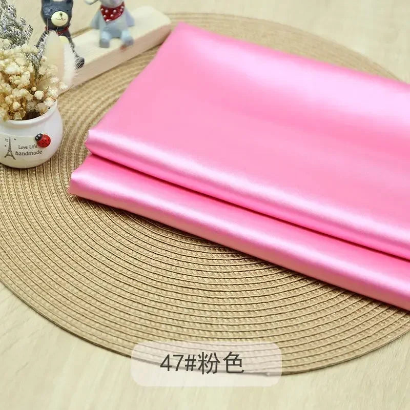 Tissu Satin Micro Élastique Haute Densité Au Mètre pour Vêtements Robes Pyjamas Costumes Couture DIY Doux Lisse Opaque Brillant