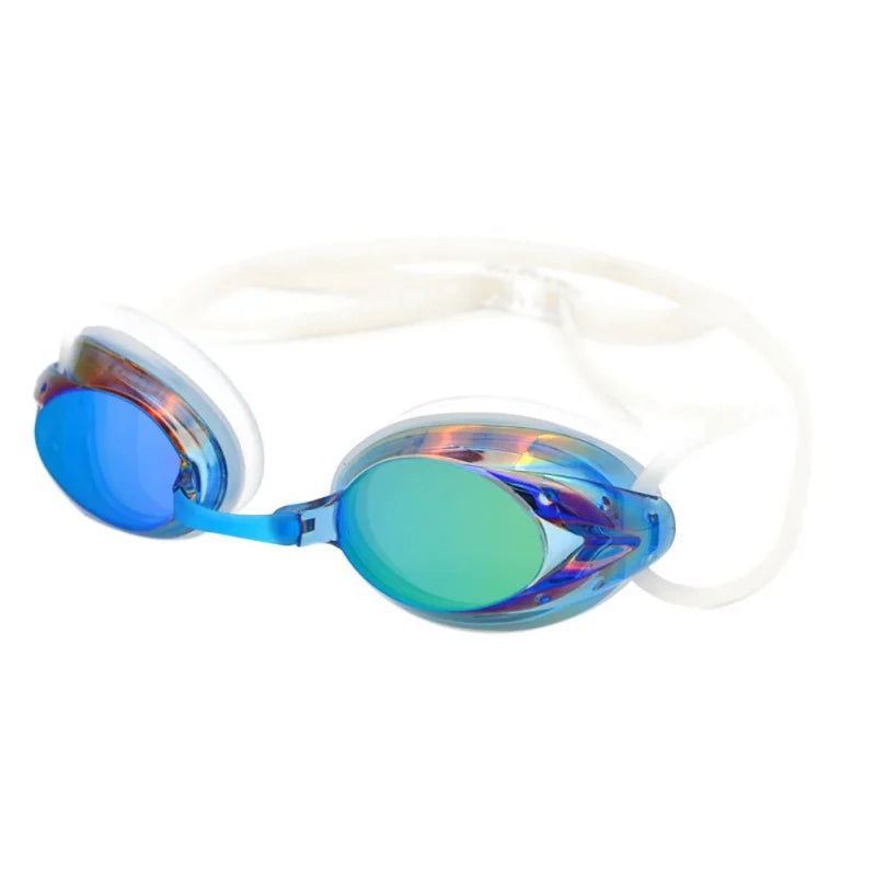 Schwimmbrille für Herren und Damen, High Definition, wasserdicht, Antibeschlag, galvanisierte Gläser, Erwachsene, Brille, Sportbekleidung