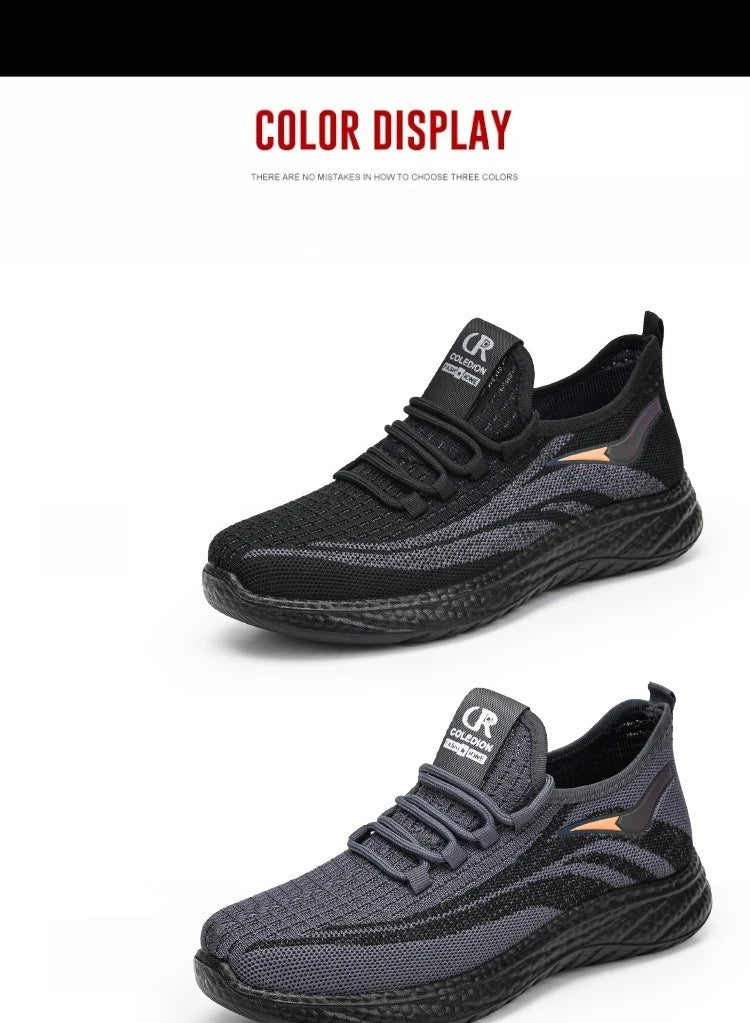 Chaussures de sport et de loisirs à semelle souple, anti-odeurs, respirantes et confortables pour hommes, idéales pour le travail, collection printemps et automne.