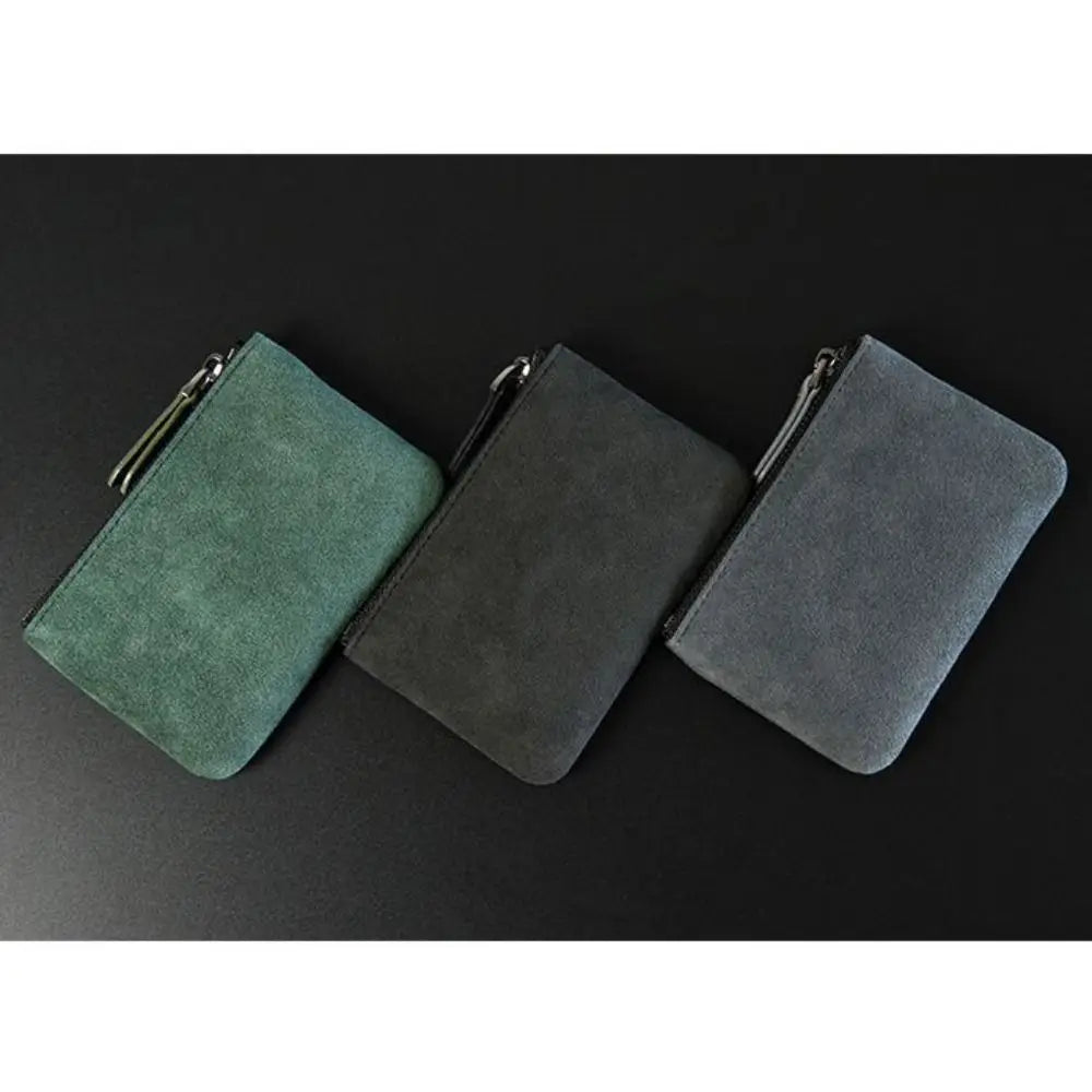Mini portefeuilles tendance en PU, porte-monnaie, porte-cartes, sac d'argent, pochette à monnaie zippée pour femmes et hommes