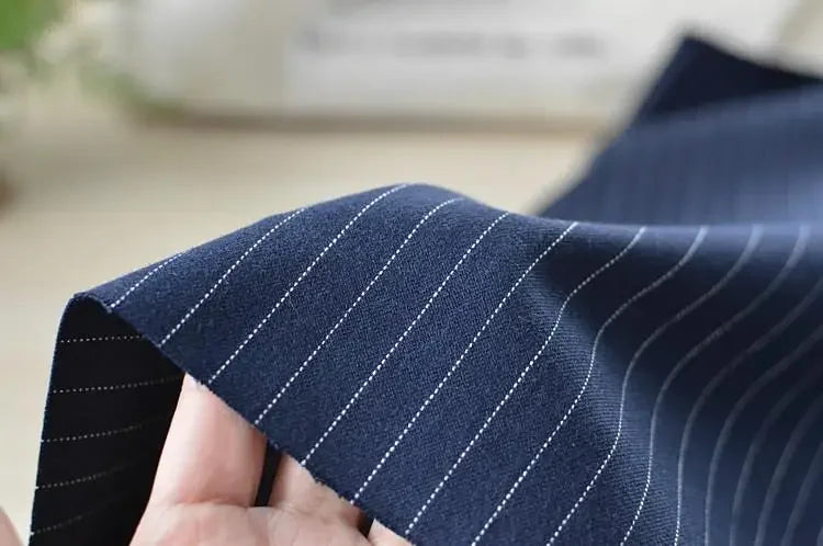 Micro-elastischer Anti-Falten-Anzug, gestreifter Stoff, Frühling, Herbst, Hose, Weste, Rock, Mode zum Nähen, Design, Großhandel, Stoff