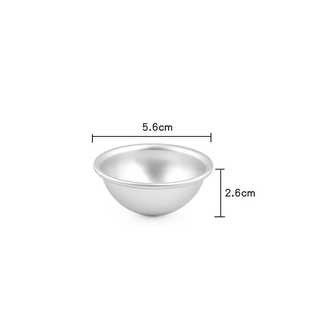 Sphere Bath Half Round Daifuku Dessert Pan Tin Baking 3D Aluminum Ball Mochi Mold Cake Pastry Mould Snowball