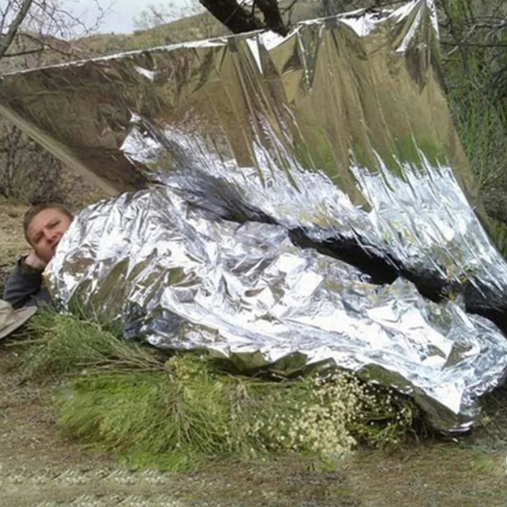 1-5PCS Emergency Thermal Blanket Waterproof Windproof Blankets for Outdoor Survive First Aid Blanket Foil Thermal Rescue Blanket