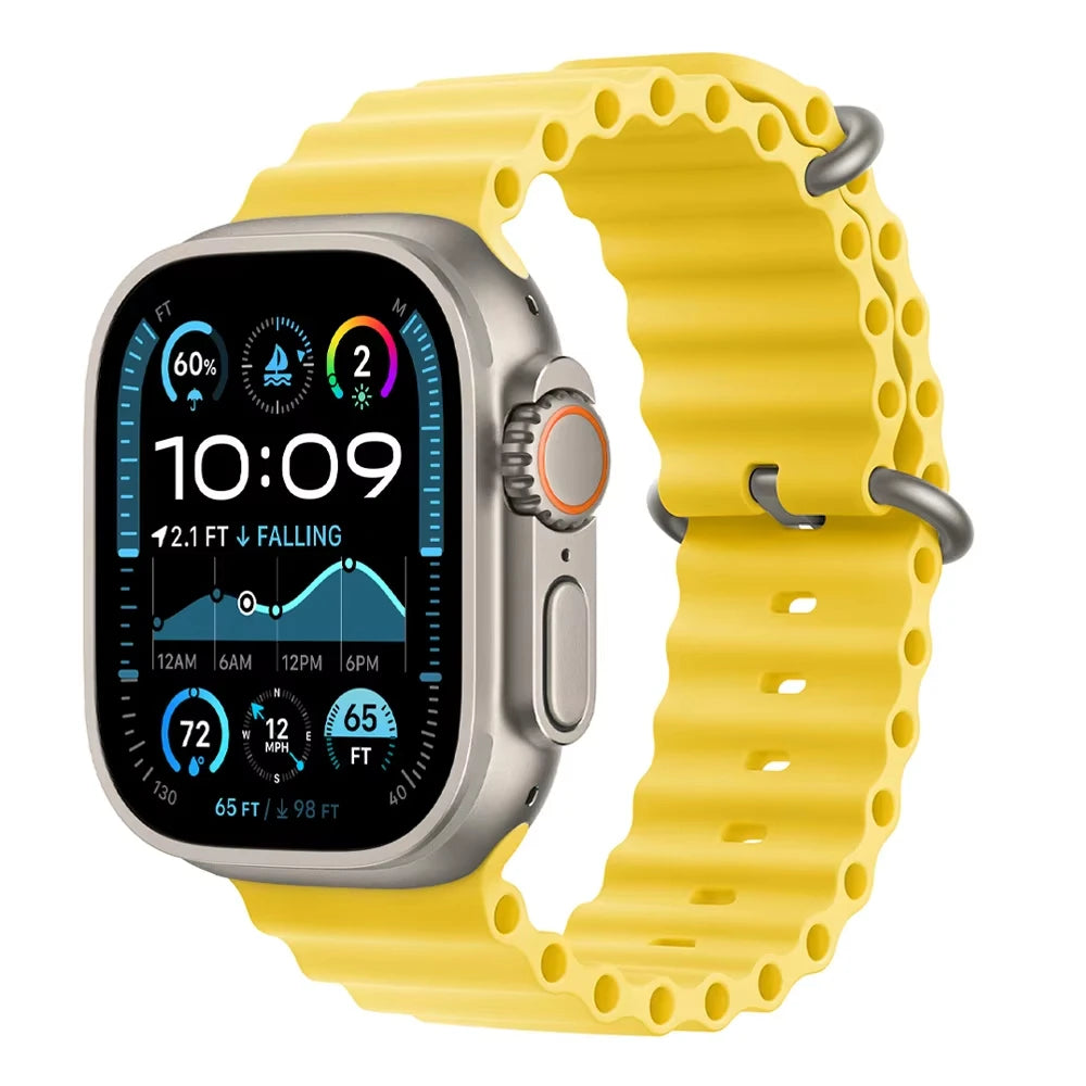 Offizielles Ocean Armband für Apple Watch Ultra 3 2 49mm 46mm 44mm 40mm 42 41 45 Sportarmband iWatch Series 11 10 9 7 8 6 SE3