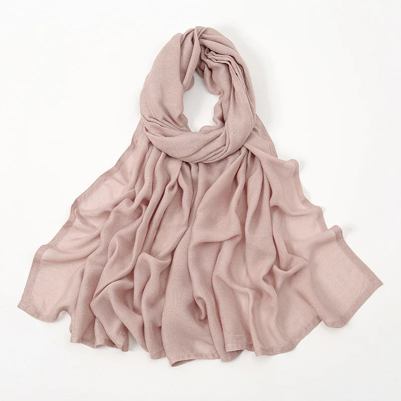 Neuer 170*70cm muslimischer Modal Hijab Viskose-Baumwoll-Schal für Frauen, einfarbig, Kopftuch, islamischer Turban, Haarband, Schleier