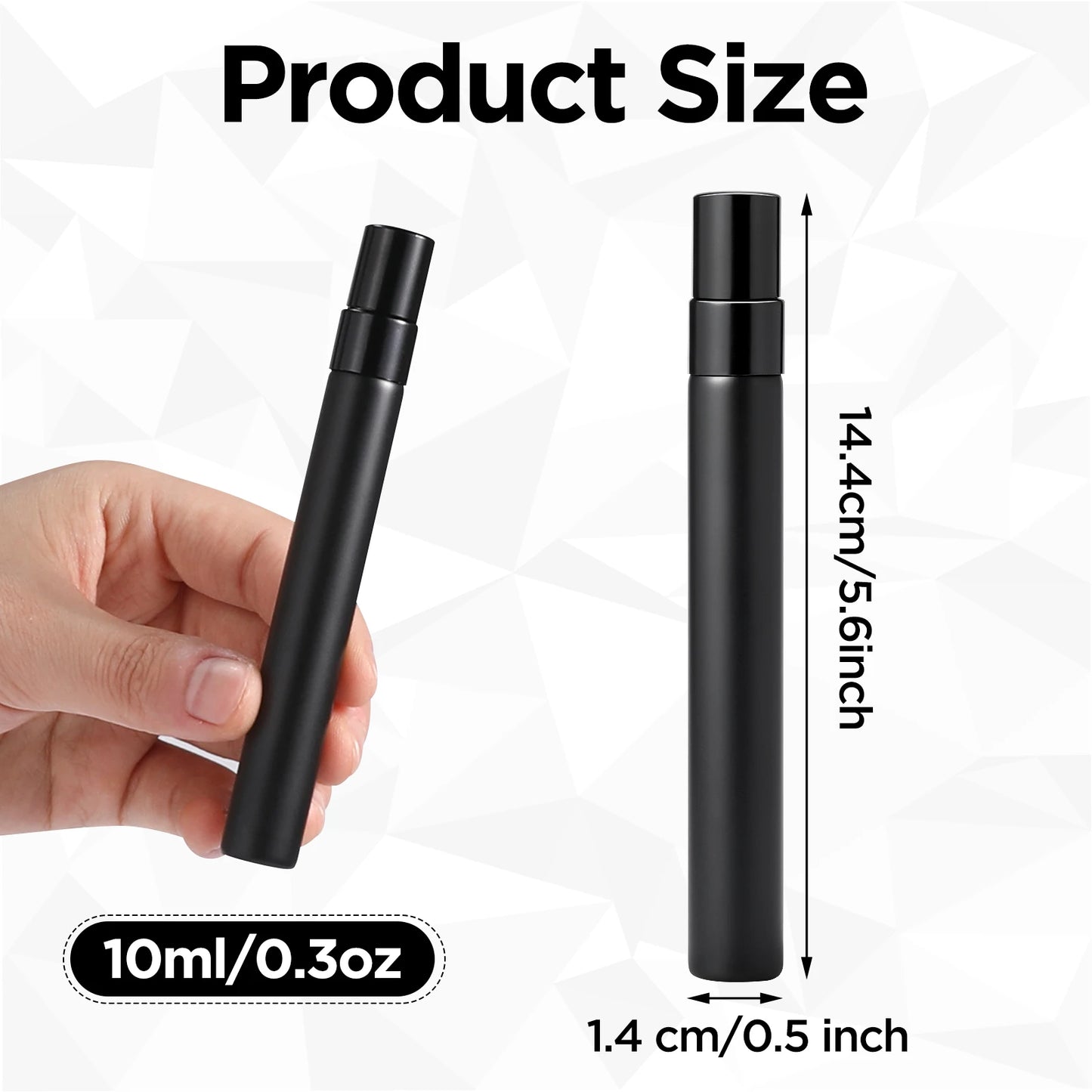 Flacon de parfum vide portable en verre de 5/10 ml pour voyage, cosmétiques, rangement, flacon de rechange.
