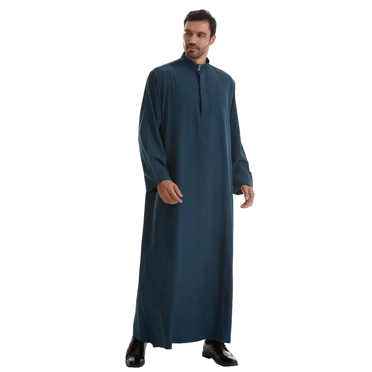 Muslimische Männer Jubba Thobe Langes Gewand Saudi-Islamisch Muslimische Kleidung Abaya Kaftan Islam Dubai Arabisches Kleid Eid Djellaba Dishdasha
