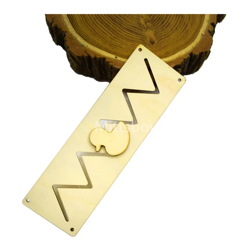 DIY Busy Board Montessori Lernspielzeug Tier Rutsche Reißverschluss Nummer Buchstabe Wolke Holzchip Grafikzuordnung Holzteile Geschenke