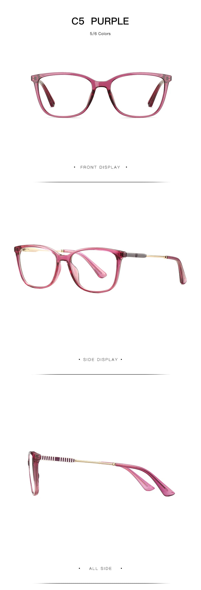 JMISUS Fashion Lunettes Classiques Femme Design Minimaliste Personnalisable Sur Ordonnance Anti-lumière Bleue Photochromiques