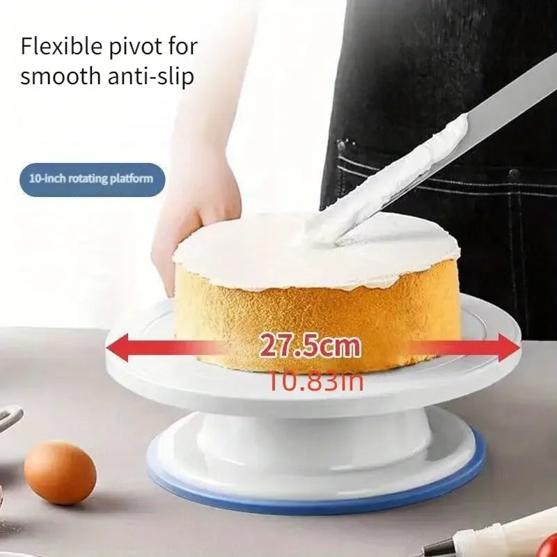 76-Piece Cake Decorating Tool Kit -Non-Slip Turntable For Beginners And Professionals DIY Cream Cookies Cake Making Baking Tools